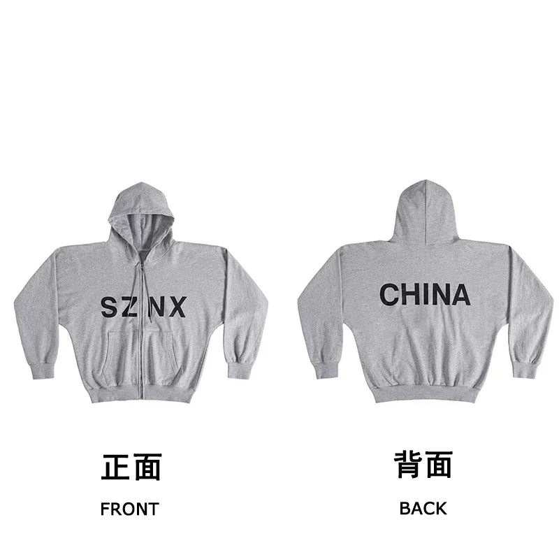 Kanye West "SZ NX" Heavyweight Zip-Up Hoodie – China Edition