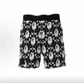 BAPE Style Monogram All-Over Print Ape Head Casual Shorts - Black/White