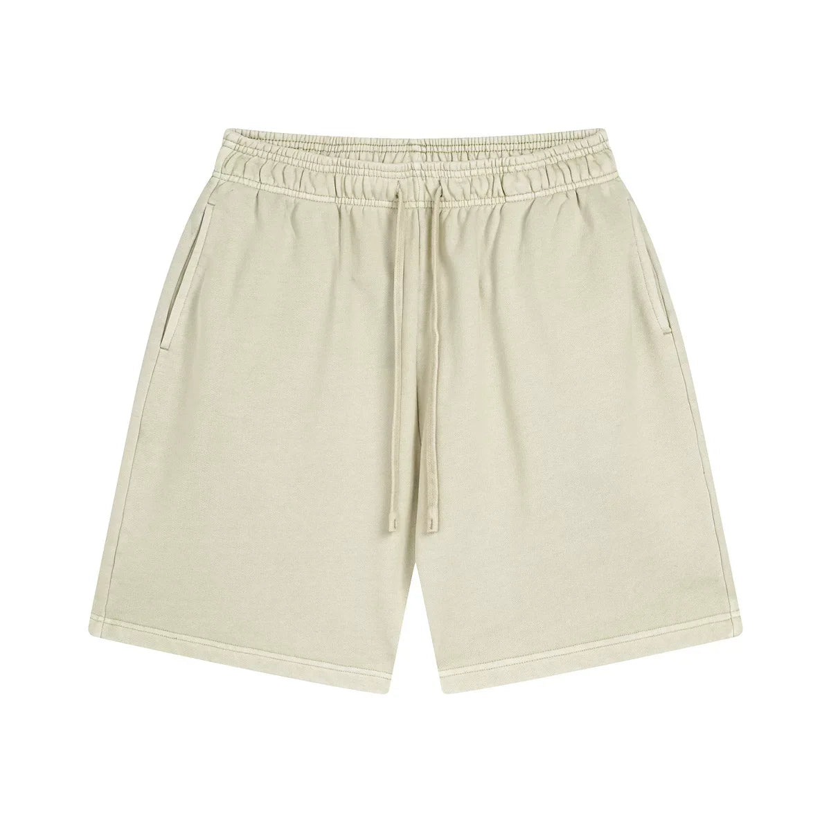 Kanye Heavyweight Vintage Washed Streetwear Shorts – Vintage Cream / Beige